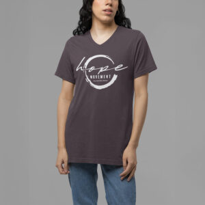 Short Sleeve V-Neck Shirt - Gray